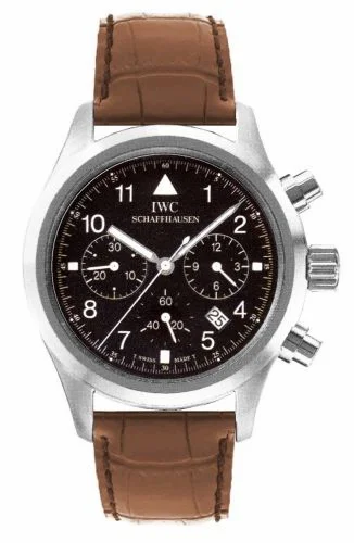IWC Pilot's Watch Chronograph Mecaquartz Stainless Steel / Black / Strap IW3741-05 (IW374105)